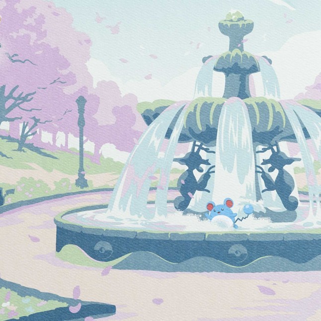 Johto Explore Pokémon Poster