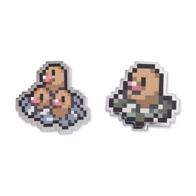 Diglett & Dugtrio Pokémon Pixel Pins (2-Pack)