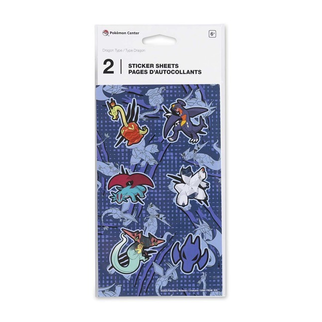 Dragon Type Pokémon Fundamentals Sticker Sheets (2-Pack)